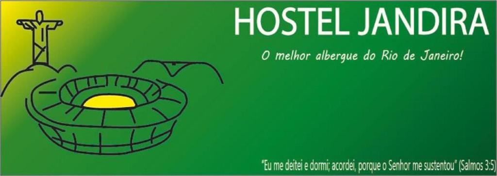 里约热内卢Hostel Jandira的一张绿色海报,上面有一张鸡蛋在果酱包里的照片