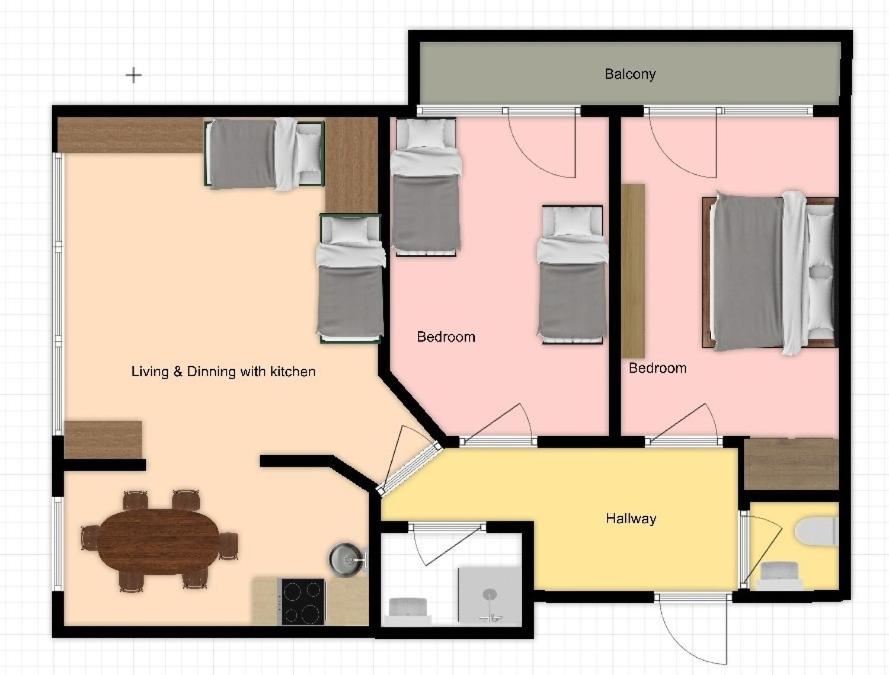 索非亚Apartment Lozenets的房屋的平面图