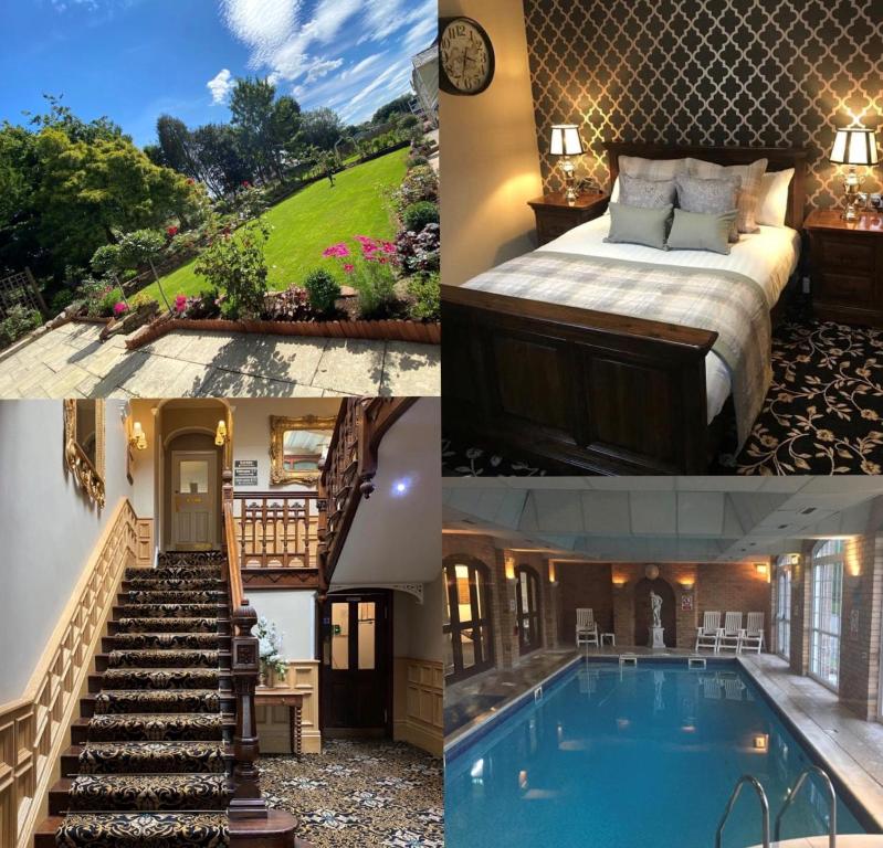 斯通斯通豪斯百思博客酒店的酒店客房带床和游泳池