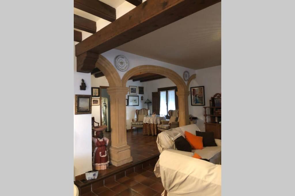 El BonilloLOLAILO的带沙发和拱门的客厅