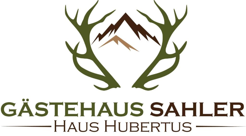 帕尔特嫩Haus Hubertus - Gästehaus Sahler的沙勒诺的标志有比罗夫