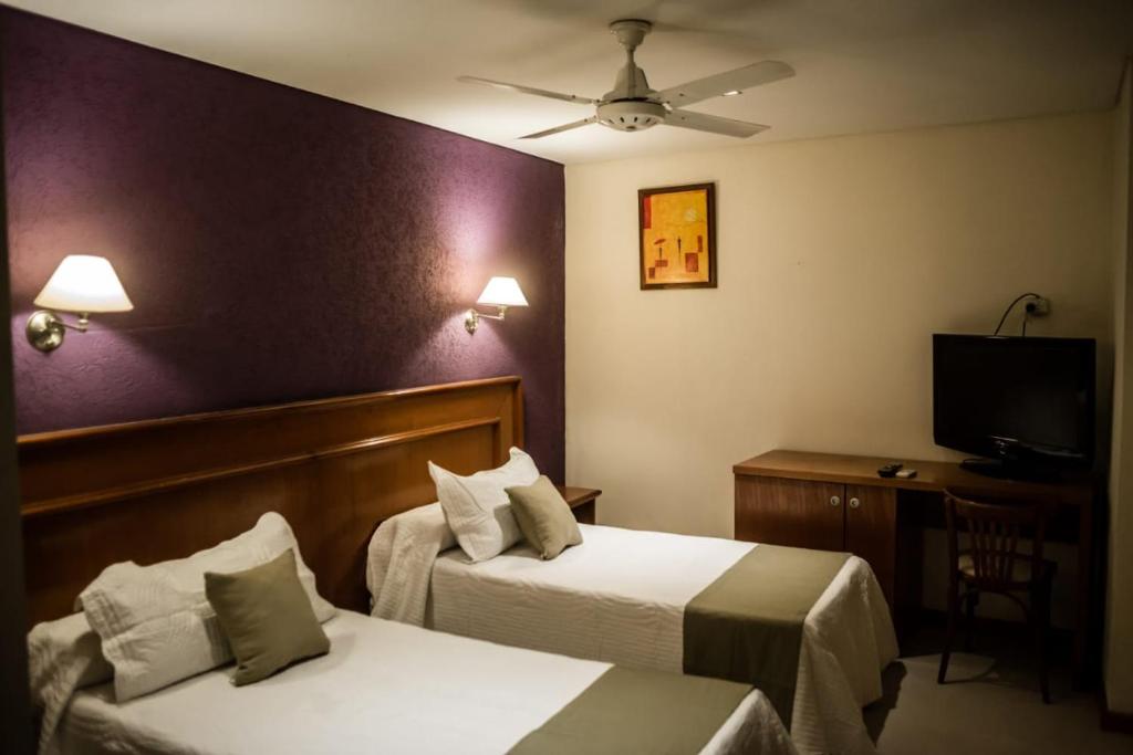 Hotel Ciudad客房内的一张或多张床位