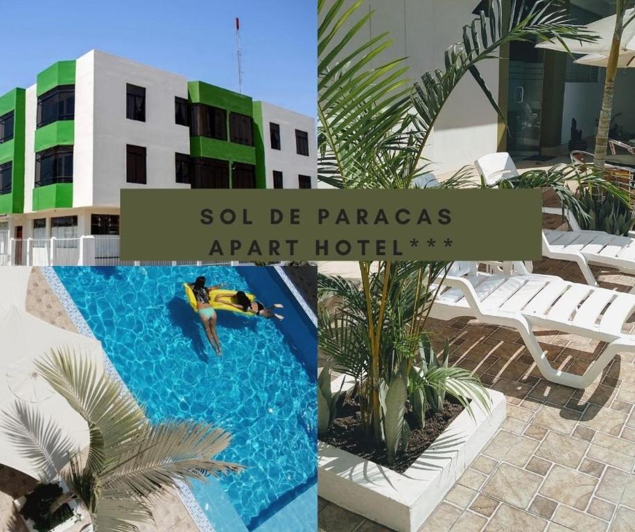 皮斯科Sol de Paracas Apart Hotel的一张带游泳池的度假村照片