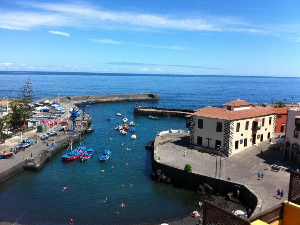 拉克鲁斯Heaven In Canary Islands 88的享有海港和水中船只的景色