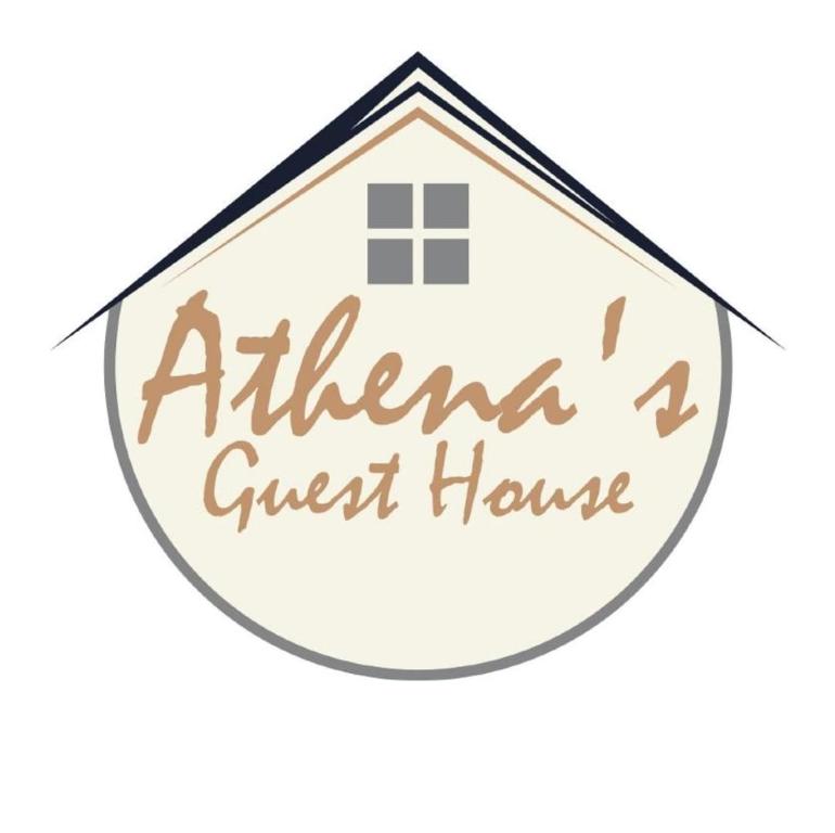 独鲁万Athena's Guest House的画出一所房子,上面写着“雅典甜蜜之家”的字样