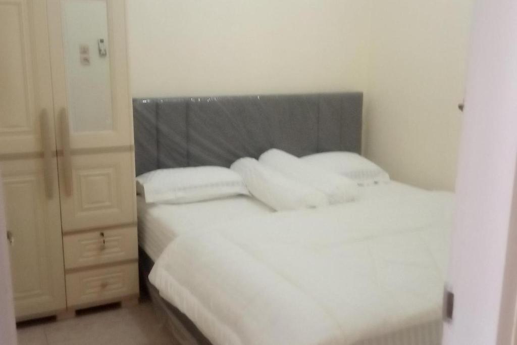 RantauprapatGreen House Syariah Mitra RedDoorz的卧室配有2个白色枕头