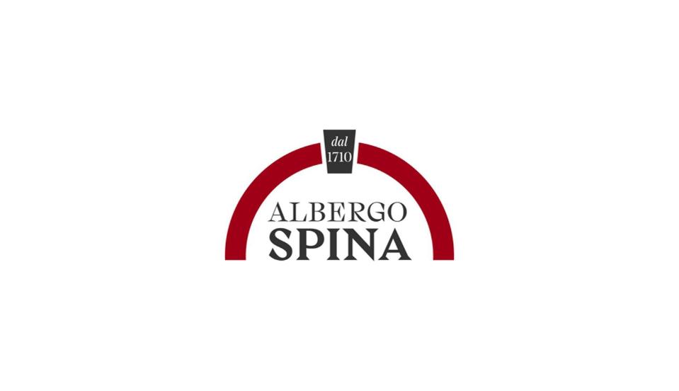 蓬泰巴Albergo Spina的刺 ⁇ 的标签,带纹状的刺 ⁇ 