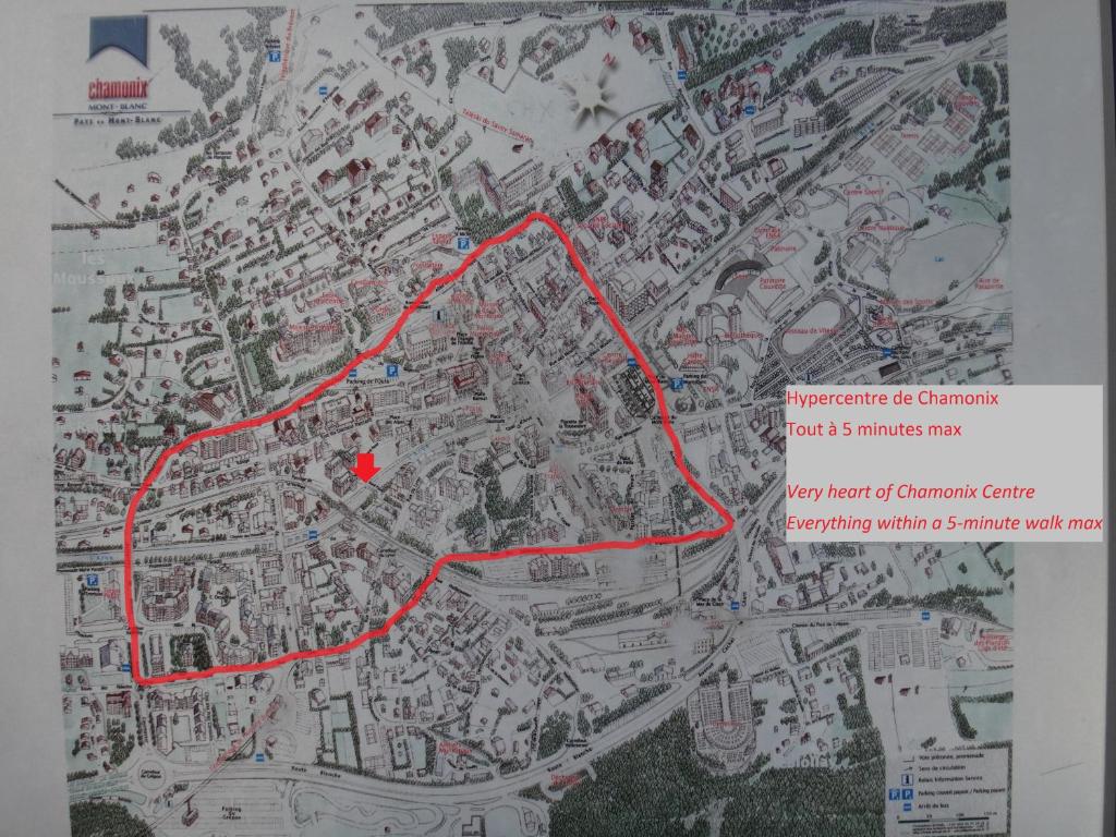 Cham&#39;Heart, 4-star apartments in Chamonix centre with free private parking平面图