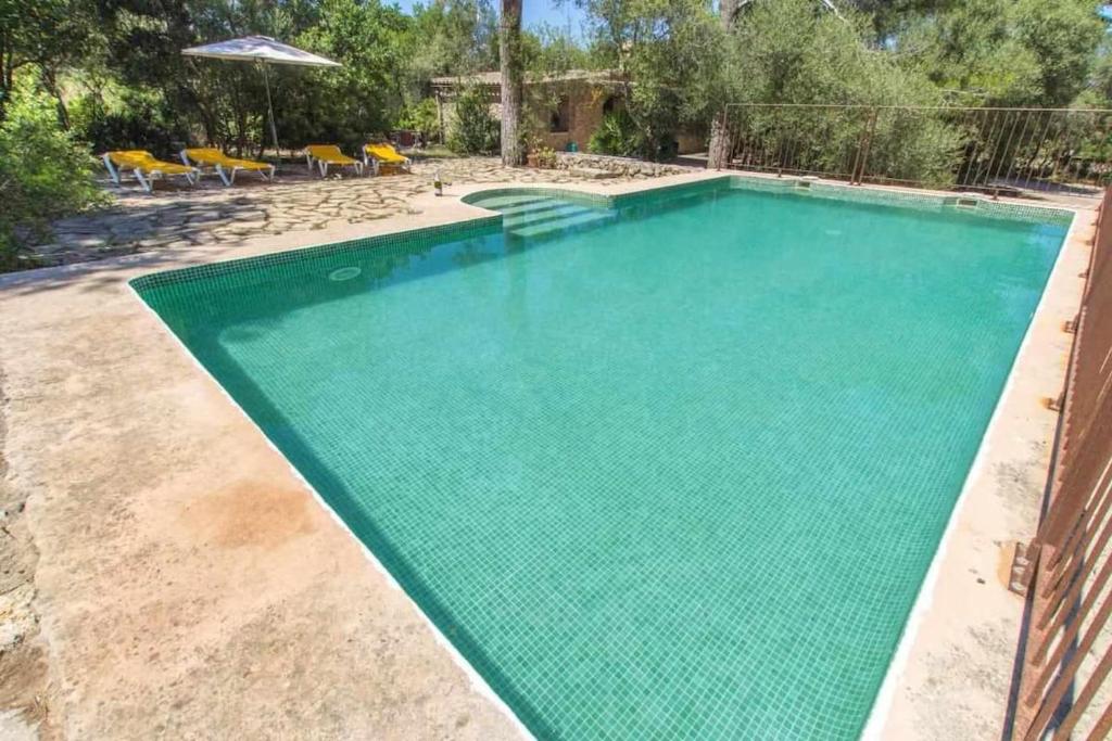 卡普德佩拉Sa Torre II的碧绿的蓝色海水游泳池