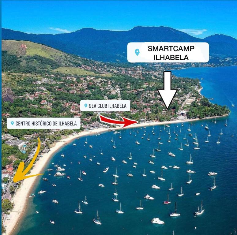 Smartcamp Ilhabela ᵇʸ ᴬᴸᴱᴮᴬᴴᴸᴵ鸟瞰图