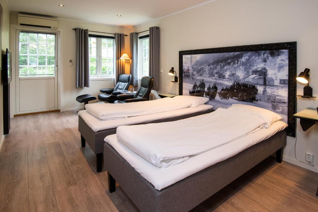 Rjukan Hytteby客房内的一张或多张床位