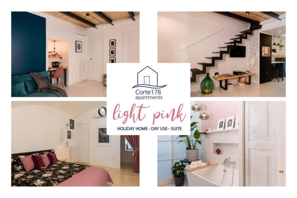 托雷安农齐亚塔Light Pink - Suite in the middle of everything的客厅和房子照片的拼合物