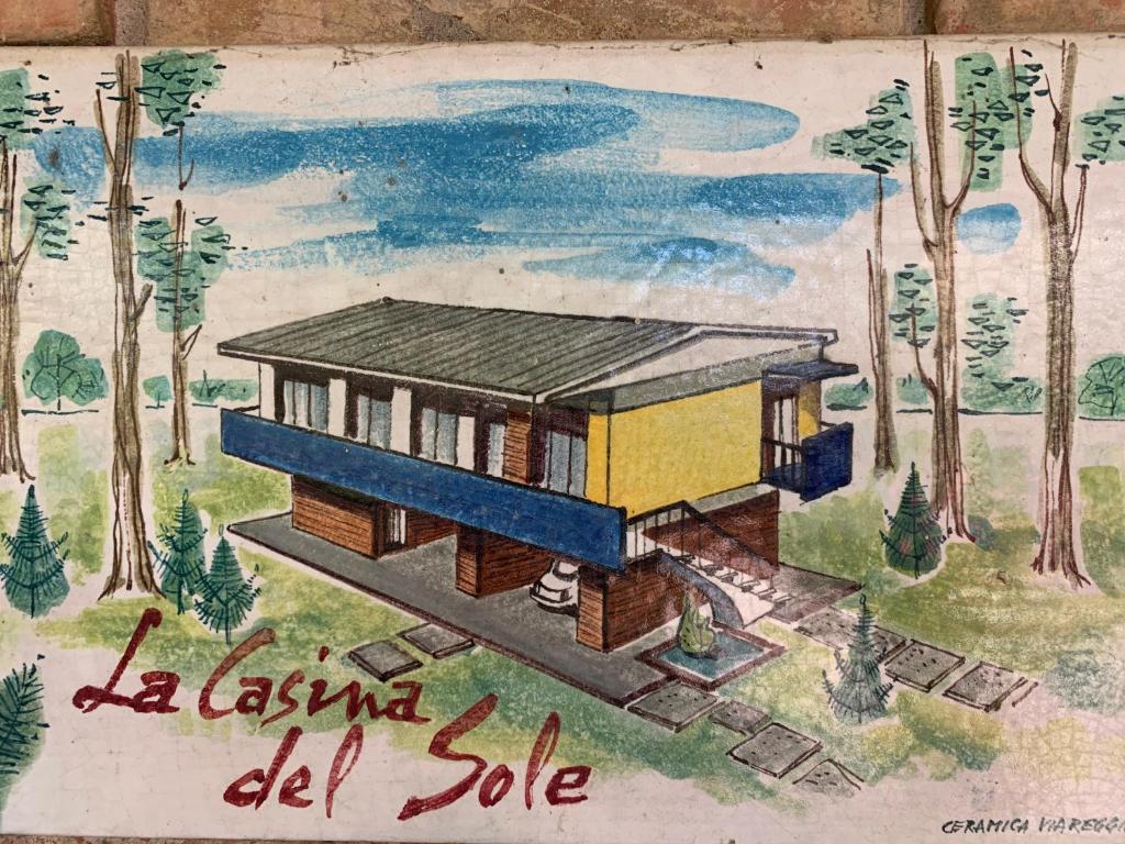 马里纳-迪-皮特拉桑塔La casina del sole的墙上的房屋画