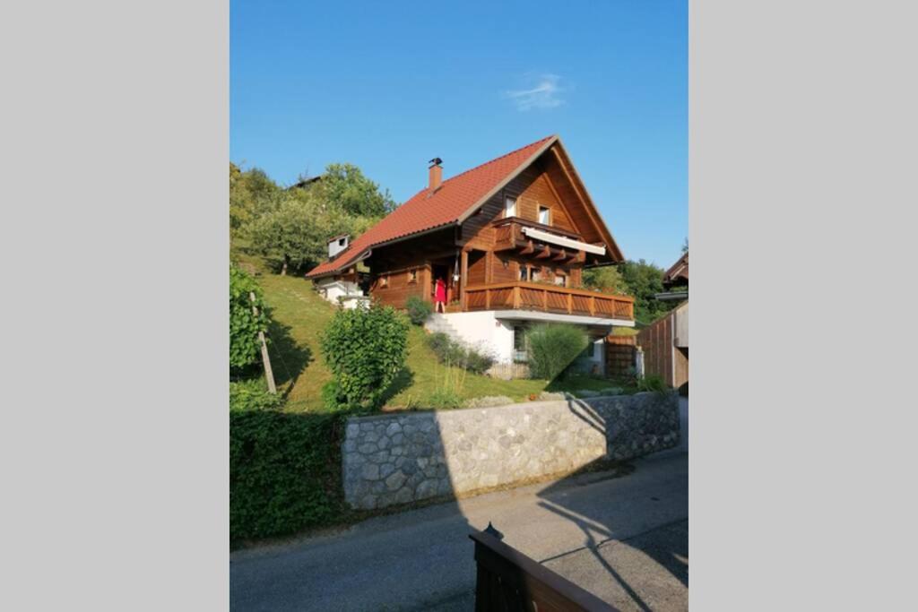 Šentvid pri StičniPrivate cottage house near Ljubljana的街道上显示的房子