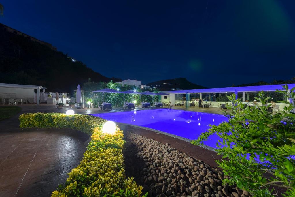波佐利龙舌兰酒店 的夜间游泳池