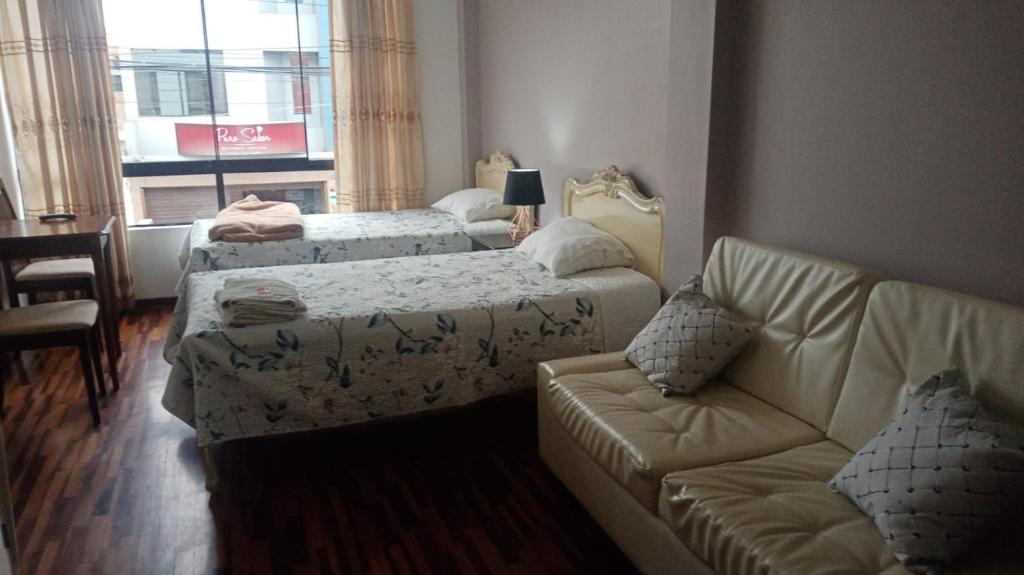 斯多诺拉斯昆特纳斯旅舍客房内的一张或多张床位