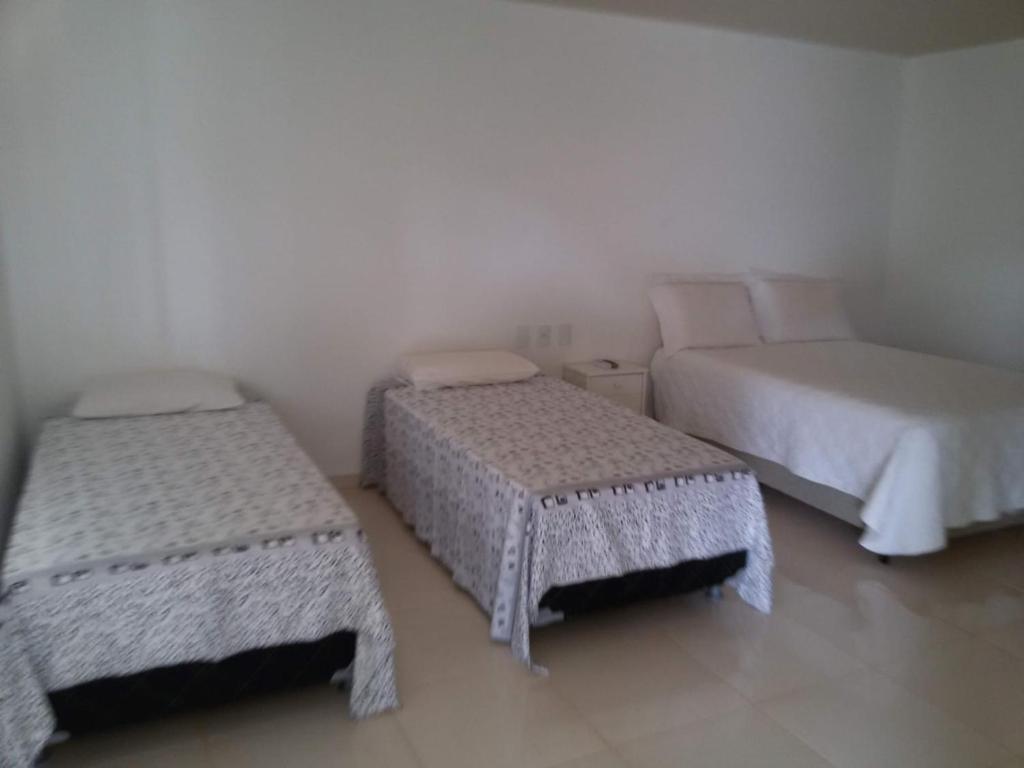 里奥迪孔塔斯Pouso da Soraya的一间客房配有两张床和一张沙发