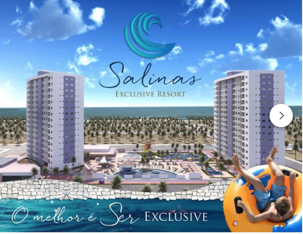 萨利诺波利斯Salinas Exclusive Resort的 ⁇ 染一个与充气的人的度假胜地