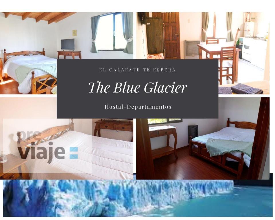 埃尔卡拉法特THE BLUE GLACIER的蓝色冰川卧室照片的拼合