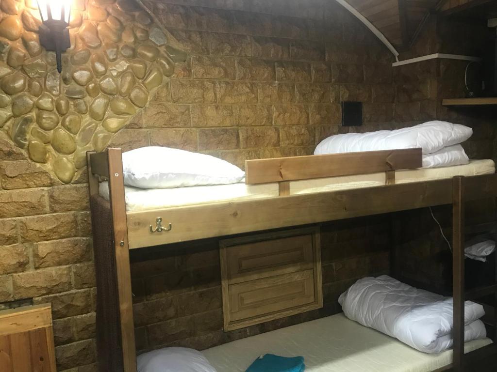 ArArAt-TARASA SHEVCHENKA Hostel KYIV客房内的一张或多张双层床