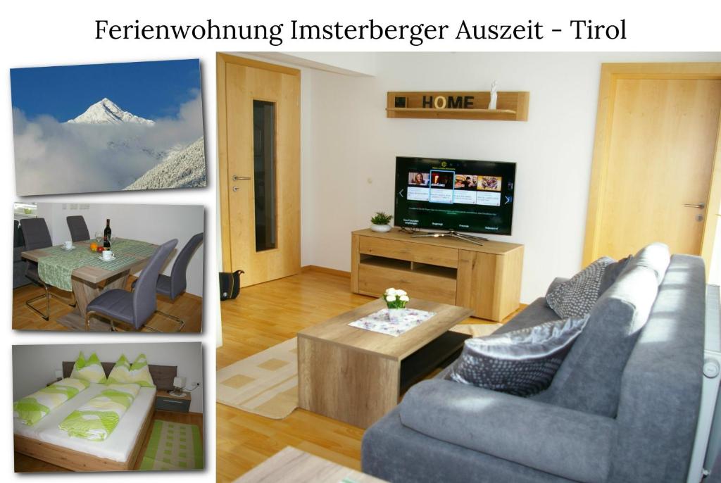 ImsterbergImsterberger Auszeit的客厅四张照片的拼合物