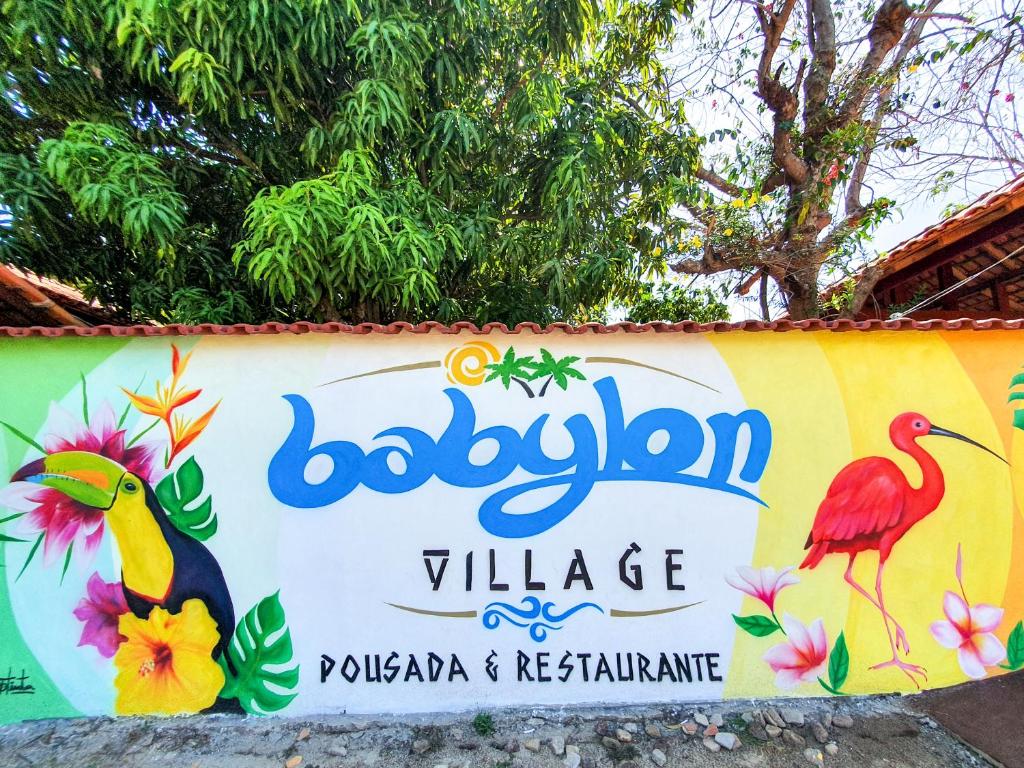 阿尔戈杜瓦尔Babylon Village的伯恩隆村入口处的标志