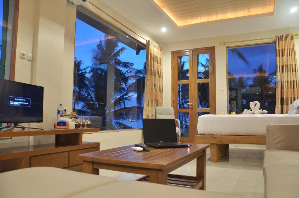水晶海滩巴厘酒店的休息区