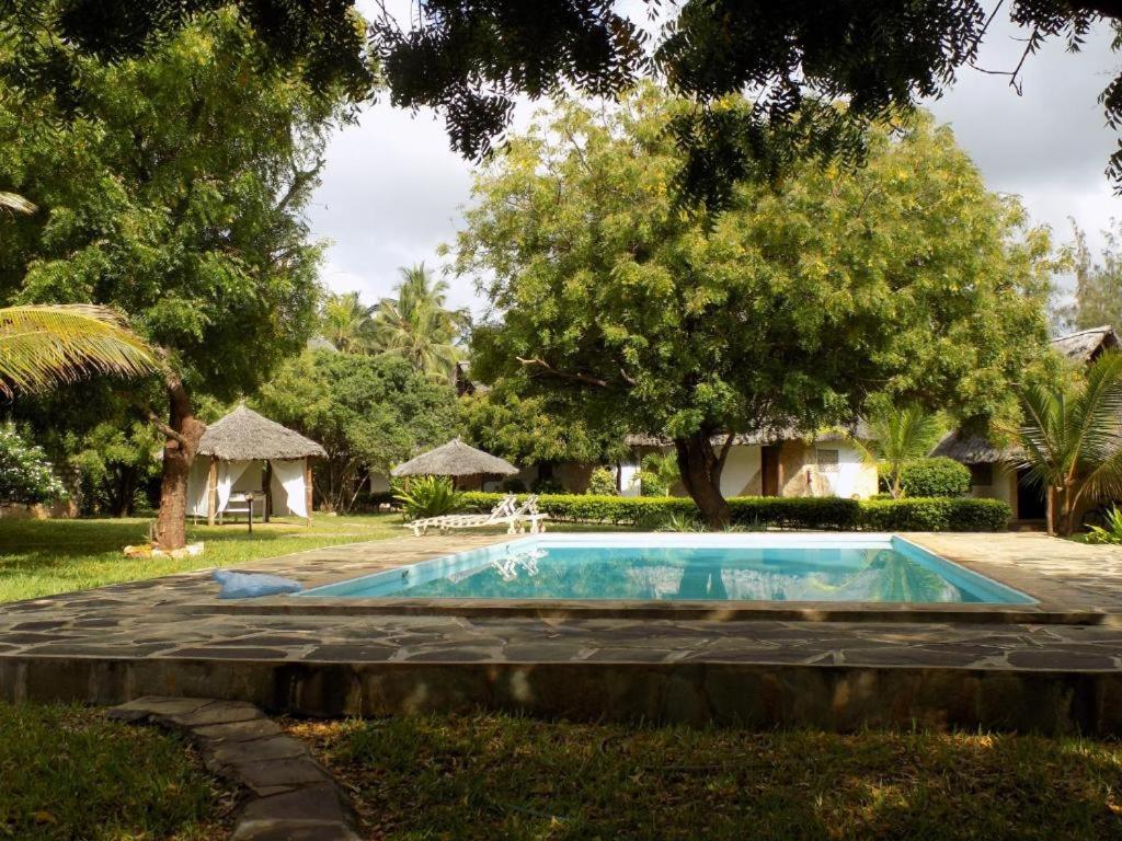 瓦塔穆Watamu Eco Villas的一座房子的院子内的游泳池