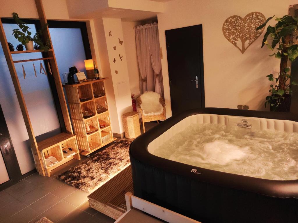 斯维特Private Relax Armonia Wellness Apartment的客房内的浴室设有大浴缸