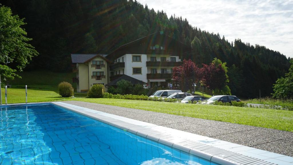 克查赫Hotel-Pension Birkenhof的山屋前的游泳池