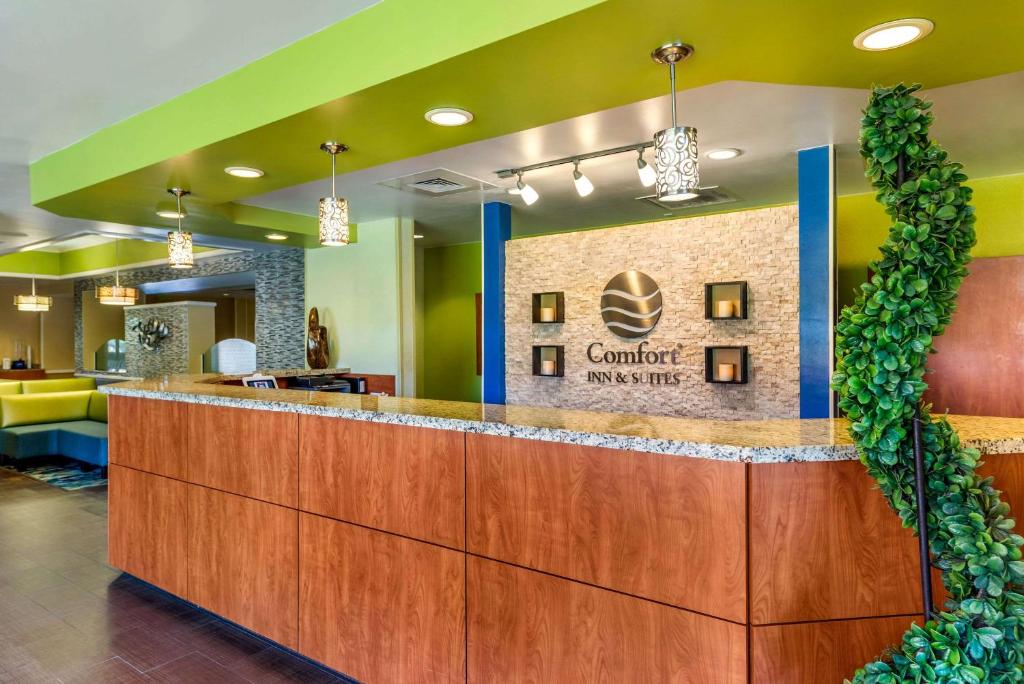 奥兰多Comfort Inn & Suites Near Universal Orlando Resort-Convention Ctr的大堂,安纳海姆舒适套房酒店