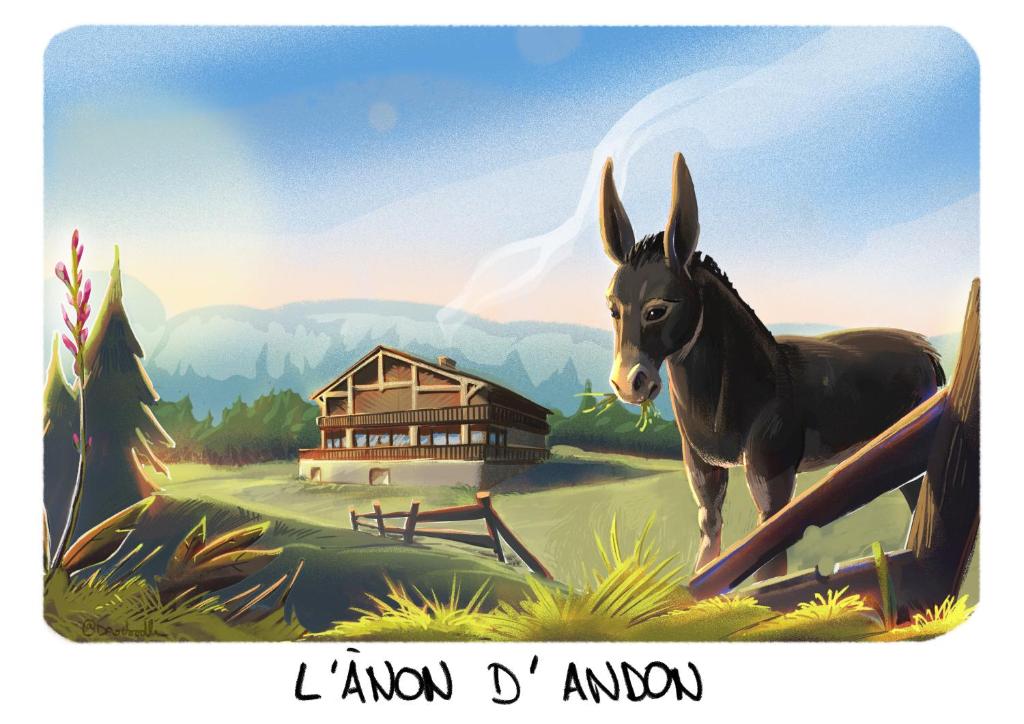 AndonL'ânon d'Andon的房屋前的马画