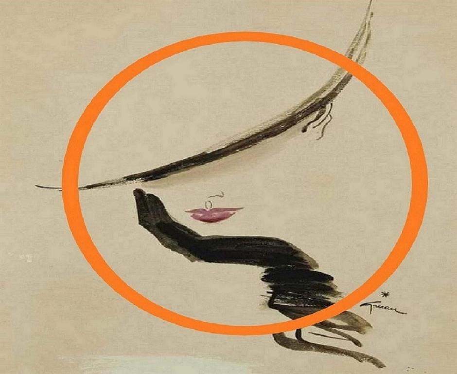 拉格朗德默特Vittoria Immobilier 12 - Vue Dégagée - Terrasse - chèques vacances acceptés的把手放在羽毛上的女人画