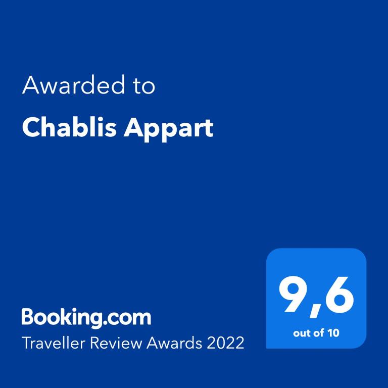 Chablis Appart的证书、奖牌、标识或其他文件