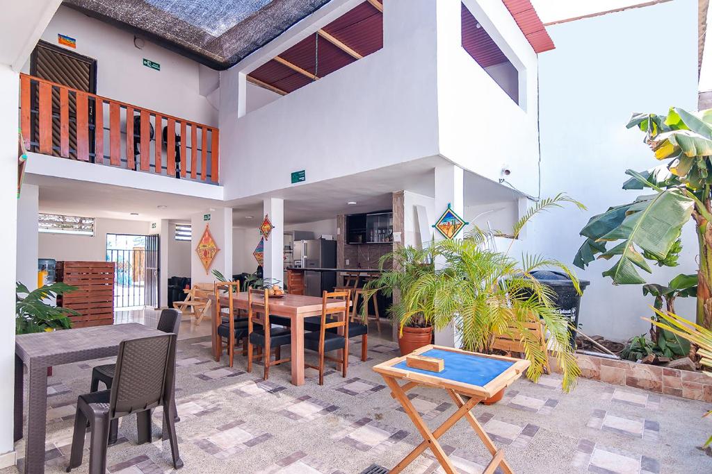 Hotel Casa Guajira Real餐厅或其他用餐的地方