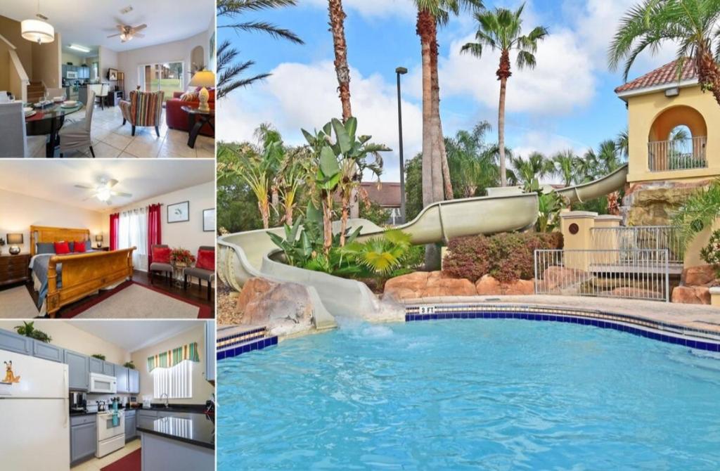 达文波特Relaxing resort, spacious pool near Disney的游泳池的度假村图片拼贴