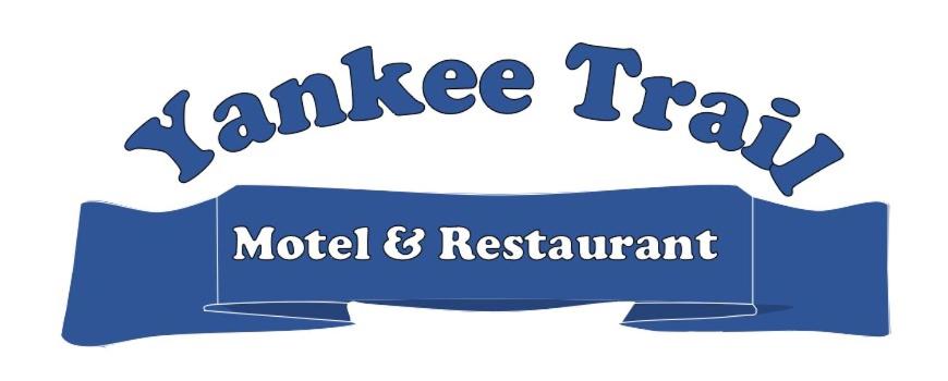 霍尔德内斯Yankee Trail Motel的舞步道汽车旅馆和餐厅的标志