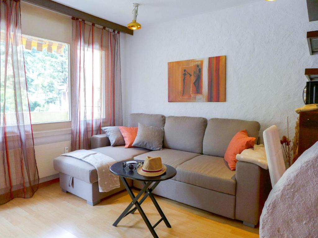 因特拉肯哈德公寓的客厅配有沙发和桌子
