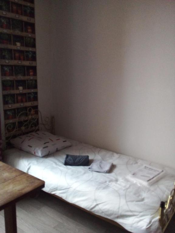贝拉克le tilleul的一张位于客房角落的床铺