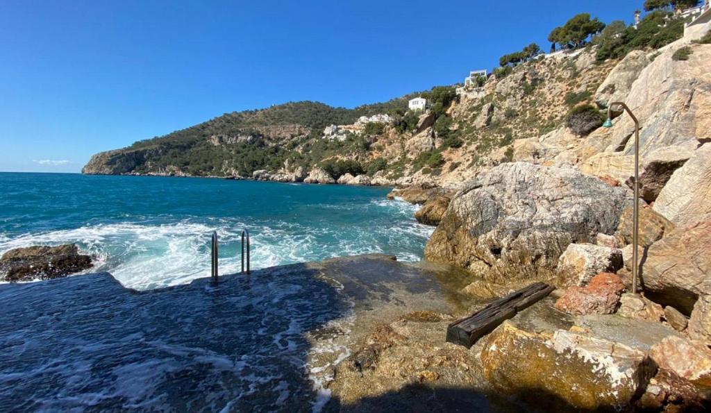 拉海瑞德拉Blue Charme的从岩石海岸欣赏海景