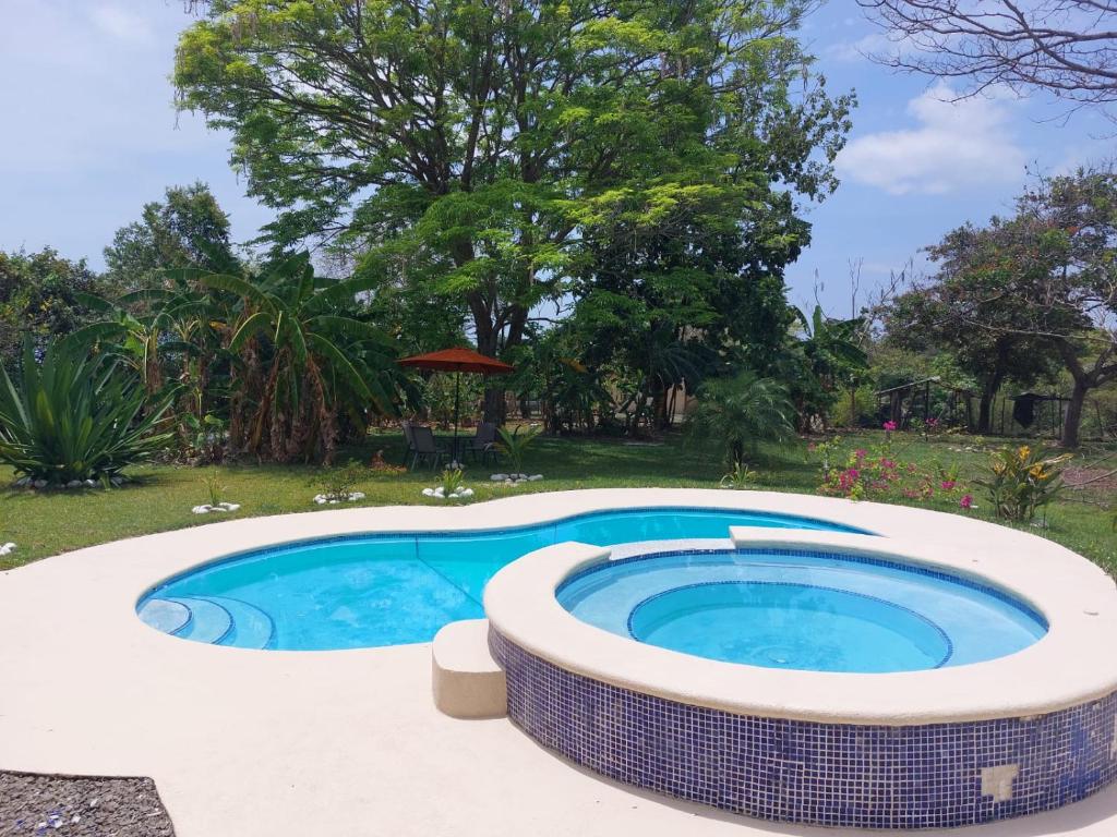 BEAUTIFUL HOUSE IN LAS UVAS SAN CARLOS, PANAMA WITH FRUIT TREES -SWIMMING POOL内部或周边的泳池