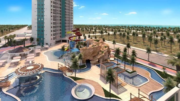 萨利诺波利斯Salinas Premium Resort的享有度假村内水上公园的景致