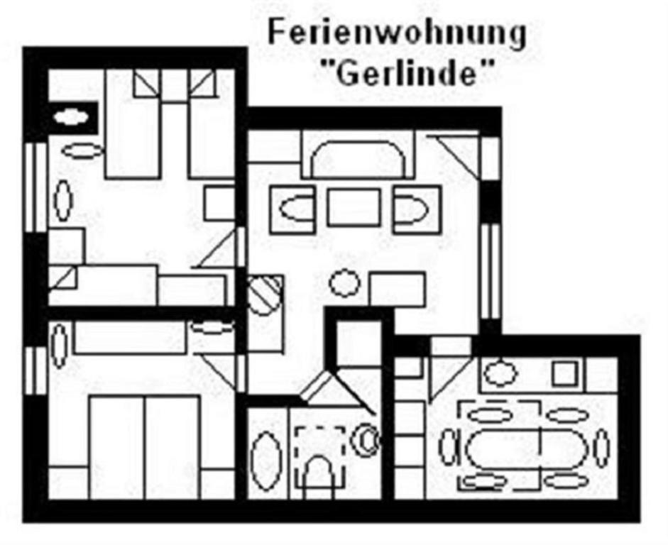 乌辛根Gerlinde的房屋的平面图