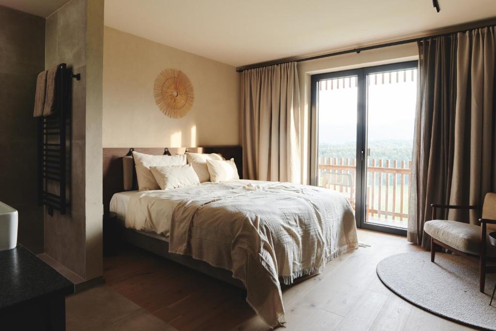 Boutiquehotel DAS ZEITWERT客房内的一张或多张床位