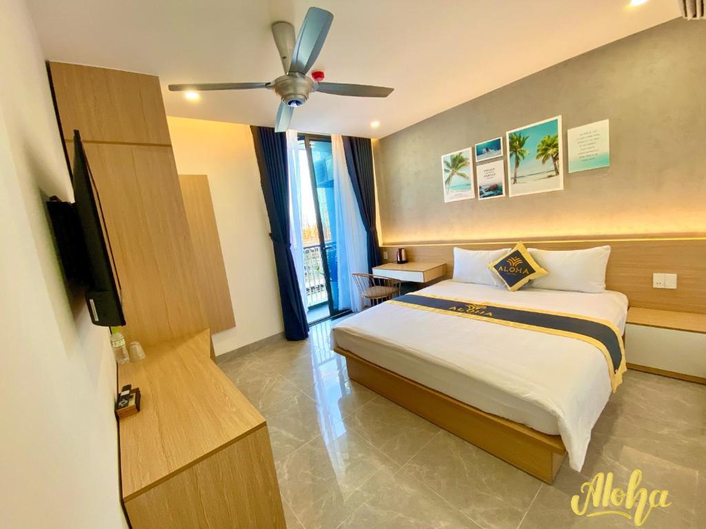 Aloha Hotel Vung Tau客房内的一张或多张床位