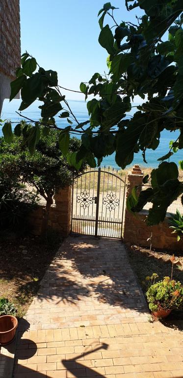 伊索拉迪卡波里祖托Villa Le Cannella的砖砌走道的院子内的大门