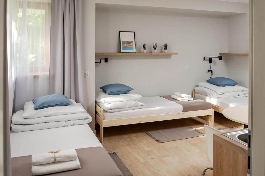 Apart Hostel S8的客房设有两张床和盥洗盆。