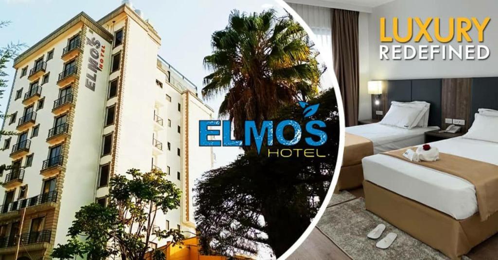 Elmos Hotel客房内的一张或多张床位