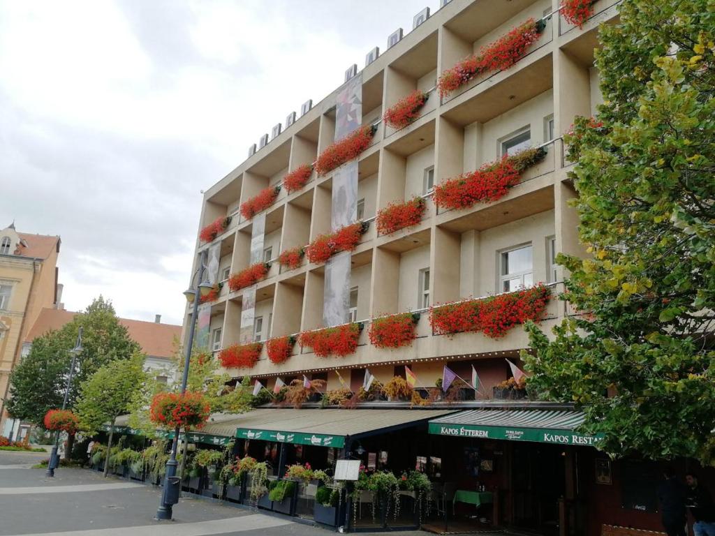 考波什堡卡波熙酒店的一座花朵在建筑的一侧的大建筑