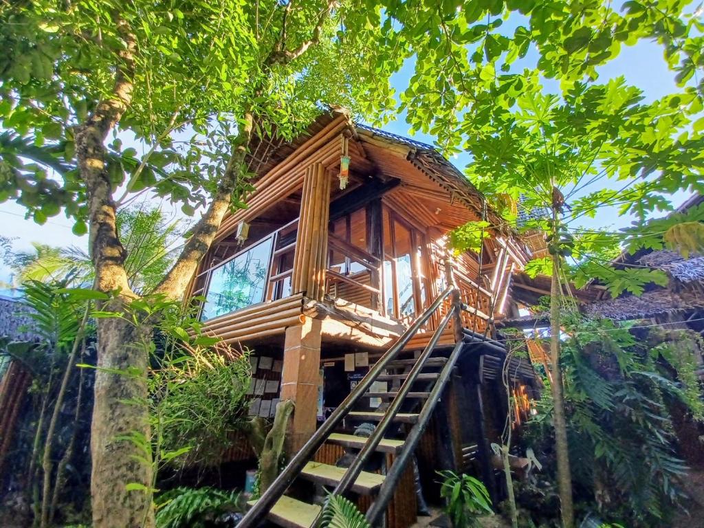 长滩岛长滩岛帕拉斯度假屋的树中间的树屋